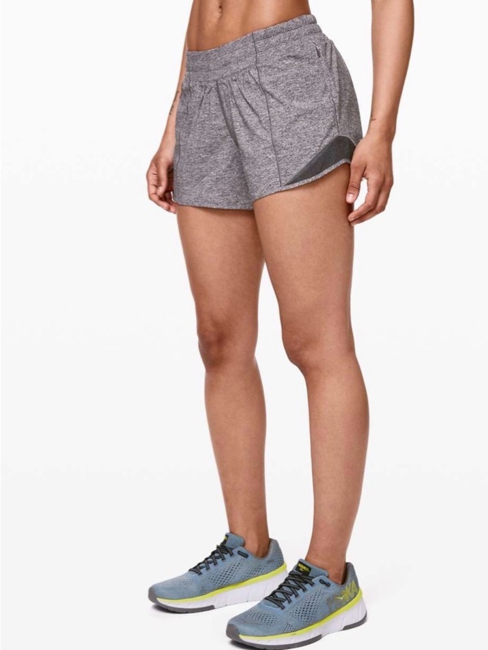 Lululemon Hotty Hot Short II Long 4” Heather Lux Multi Black Size 8